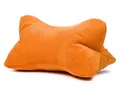 Produktbild: Gözze - Leseknochen Capri, Nackenkissen in Feincord-Optik, Lese- und Relaxkissen für Nacken und Rücken, 40 x 25 cm - Orange