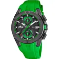 Produktbild: Lotus Herren Analog Uhr Kautschuk Grün - Quarz - Chronograph - Kalender - Mineralglas - 10 ATM Wasserdicht 18943/4 Vortex