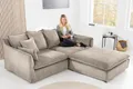 Produktbild: riess-ambiente Großes 3-Sitzer Sofa HEAVEN 200cm greige Cord Federkern Hussensofa