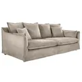 Produktbild: Riess Ambiente Großes 3-Sitzer Sofa Heaven - 200cm - Greige - Cord Federkern Hussensofa