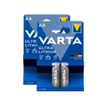 Produktbild: 2x Varta ULTRA LITHIUM Batterien AA Mignon 1,5V Mignon 6106 LR6 2er Blister LR06