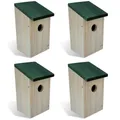 Produktbild: 4x Nistkasten Vogelhaus MeisenkastenVogelhäuser Holz Nistkästen Nisthöhle Natur