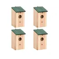 Produktbild: VidaXL birdhouse Vogelhaus Holz 4er Set 12x12x22 cm Beige