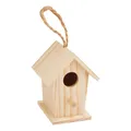 Produktbild: VBS Miniatur Vogelhaus mit Aufhänger 6x6.2x8 cm Deko für Garten und Balkon