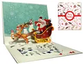 Produktbild: DEESOSPRO Weihnachtskarten, Karte 3D pop up Grußkarte mit schönen Papier-Cut, Geschenk für Weihnachten, Umschlag enthalten, Chrismas Geschenkkarte, Santa Claus
