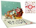 Produktbild: Weihnachtskarten Karte 3D pop up Grußkarte mit schönen Papier-Cut Geschenk fü...