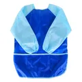 Produktbild: KIMMAX Malschürze Kinder 3-7 Jahre Blau 100-125cm Langarm Wasserdicht