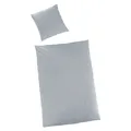 Produktbild: Hahn Haustextilien Luxus-Satin Bettwäsche uni Farbe silber 155x220 cm
