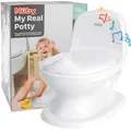 Produktbild: Nuby - My Real Potty - Kinder Töpfchen mit Spülgeräusch - Toilettentrainer für Kinder - mit echtem Sound und Batterien sind im Lieferumfang enthalten - Toilette Weiß - 18+ Monate