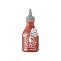 Produktbild: Flying Goose Sriracha Chilisauce Smokey mit Rauchgeschmack grauer Deckel scharf