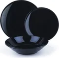 Produktbild: Excelsa Geschirrset 18-Teiliges Fashion Schwarz Porzellan Schwarz