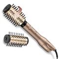 Produktbild: BaByliss Big Hair Dual Rotierende Warmluftbürste – Ionen-Technologie mit Anti-Frizz, 50mm & 40mm Aufsätze, 2 Rotationsrichtungen, 2 Temperatureinstellungen + Kaltstufenschalter, champagner, AS952E