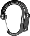 Produktbild: GEAR AID HEROCLIP Karabiner-Ausrüstungsclip und Haken (Mittel) für Camping, Rucksack und Garagenorganisation, Schwarz