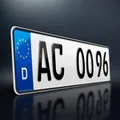 Produktbild: 1 Kfz Kennzeichen | 480 x 110 mm | Nummernschild | Autoschild | DHL-Versand