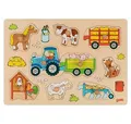 Produktbild: goki Puzzle Holzpuzzle Traktor auf dem Bauernhof, Puzzleteile