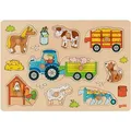 Produktbild: GOKI Holzpuzzle Traktor auf dem Bauernhof