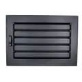 Produktbild: Warmluftgitter Kaltluftgitter Lüftungsgitter Ofengitter Kamingitter Lamellen verschliessbar (325x195mm, Schwarz)