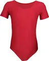 Produktbild: Aquarti Mädchen Kurzarm Ballettanzug Einfarbig, Farbe: Rot, Größe: 146