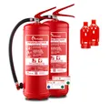Produktbild: FireLoq® 2x 6L Schaumlöscher 27A | 233B mit Prüfnachweis, Wandhalter, Manometer