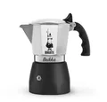 Produktbild: BIALETTI Espressokocher, 0,09l Kaffeekanne, Aluminium, für Gas-, Elektro- und Propan-Campingkocher, Silber/Schwarz