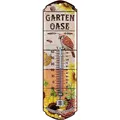 Produktbild: LANOLU Retro Blechschild GARTEN OASE THERMOMETER Schild - Blechschilder Garten mit Sprüchen - Gärtner Geschenke - retro Deko vintage Metallschild Garten 8x28cm