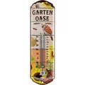 Produktbild: Thermometer Garten-Oase Metallschild 28x8 cm - lustiger Spruch witzig Lanolu