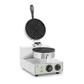 Produktbild: Royal Catering - Waffeleisen Waffelautomat (rund, 43 x 50 x 56 cm, 1.300 Watt, 15 min Timer, Teflon & Aluminium, Edelstahlgehäuse) Silber