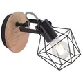 Produktbild: Wandleuchte, Holz-Natur, Eisen, L 28,5 cm - Schwarz