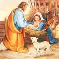 Produktbild: Home Fashion, Jesus is born, Lunch-Servietten aufgefaltetes Maß 33 cm x 33 cm, im Viertelfalz, 20 Stück pro Pack