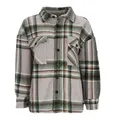 Produktbild: Baumfuchs Langarmhemd 50832 Damen Overshirt mit Karomuster - Hemd-Jacke mit Sherpa-Futter