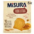 Produktbild: 6x Misura Fibraextra Fette Biscottate Vollkorn Zwieback gebackenem Brot 320g