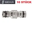 Produktbild: 10 STÜCK GEKA plus-Stecksystem Messing vernickelt Universalverbindungsstecker