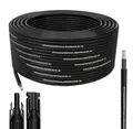 Produktbild: Solarkabel Solarleitung 50m 4mm² Photovoltaik PV Kabel TÜV geprüft + 10 Stecker Schwarz