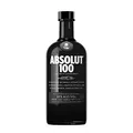 Produktbild: Absolut Vodka 100 – Edel-Vodka in eleganter, schwarzer Flasche – Luxuriöses Genusserlebnis – 1 x 0,7 l