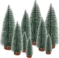 Produktbild: Weihnachtsbaum Mini Tannenbaum Grün Tischdeko DIY Figuren 10/16/22cm 9 Stück