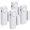 Produktbild: kwmobile 4er Set Fensteralarm Einbruchschutz Tür - 4X akustischer Fenster Alarm ohne Batterien - Fenstersicherung Einbruchschutz - 100dB Lautstärke Türalarm Einbruchschutz