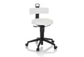 Produktbild: hjh OFFICE Arbeitshocker Drehhocker TOP WORK FLEX PU Kunstleder, Drehhocker Arbeitsstuhl, bewegliche Sitzfläche und Lehne, ergonomisch