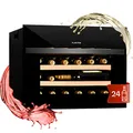 Produktbild: Klarstein Einbau-Weinkühlschrank, 1 Zonen Getränkekühlschrank Klein, Kleiner Weinschrank 51L, Wein-Kühlschrank Klein mit Glastür, Indoor/Outdoor Flaschenkühlschrank, Wine Fridge 24 Flaschen