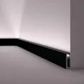 Produktbild: NOEL & MARQUET NMC IL10 Black WALLSTYL Sockelleiste bereits,ackiert Indirekte Beleuchtung 2 m 200 cm x 2,3 cm x 8 cm Schwarz