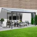 Produktbild: Home Deluxe Terrassenüberdachung Solis Alu 312 x 303 x 226 / 278 cm Anthrazit