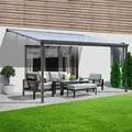 Produktbild: Home Deluxe Terrassenüberdachung Solis Alu 312 x 303 x 226 / 278 cm Anthrazit