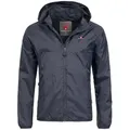 Produktbild: Höhenhorn Regenjacke Rigi Herren Regen Jacke für Männer Outdoor Freizeitjacke mit Kapuze leichtes Eigengewicht, Atmungsaktiv blau XXL