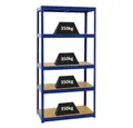 Produktbild: PROREGAL® Schwerlastregal Lagerregal Steckregal ELEPHANT 180x90x45cm Fachlast 350kg Blau, Stabiles Kellerregal Stahlregal mit hoher Fachlast