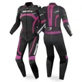 Produktbild: Bogotto Misano 2-Teiler Damen Motorrad Lederkombi, schwarz/fuchsia, 34