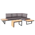 Produktbild: Riess Ambiente Große Garten Sitzgruppe Ibiza MODULAR Lounge 250cm Natur anthrazit Gartenmöbel inkl. Kissen und Tisch