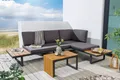 Produktbild: riess-ambiente Sitzgruppe IBIZA MODULAR LOUNGE 250cm anthrazit/grau/natur - Outdoor, wetterfest, (Set, 3-tlg., 2x Sitzelement, Tisch), Frei arrangierbare Gartenlounge - ideal f. Terrasse, Balkon od. Garten