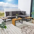 Produktbild: Wetterfestes Gartenmöbel Set IBIZA MODULAR LOUNGE 250cm anthrazit Aluminium