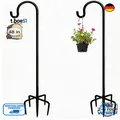 Produktbild: Garten Schäferhaken 2 Stück 120 Cm Metall Haken 5 Zapfen