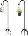 Produktbild: ADTSADDTO Garden Schäferhaken, 2 Stück 120 Cm Metall-Gartenstecker Mit Haken