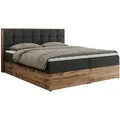 Produktbild: MKS Boxbett, Dunkelgrau, Textil, 2-Sitzer, H3, 7-Zonen, Rechteckig, 140x200 cm, Schlafzimmer, Betten, Boxspringbetten